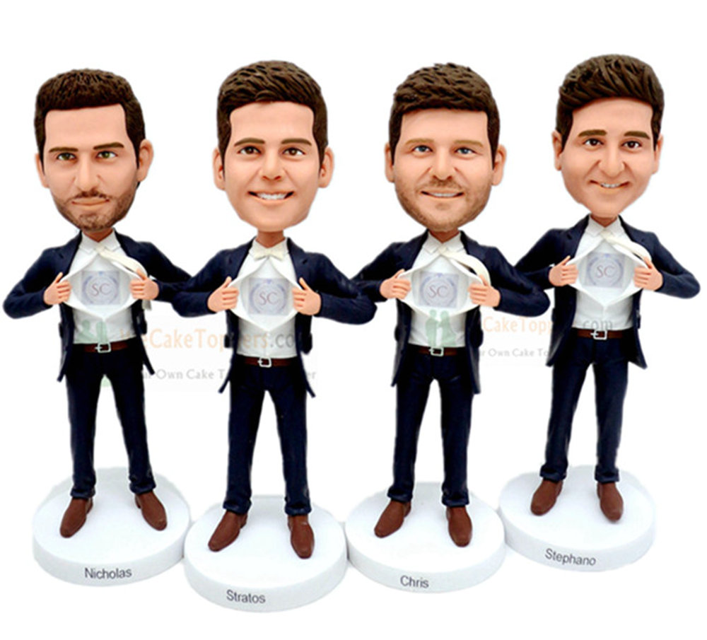 Groomsmen custom bobbleheads best man dolls 1-10 sets